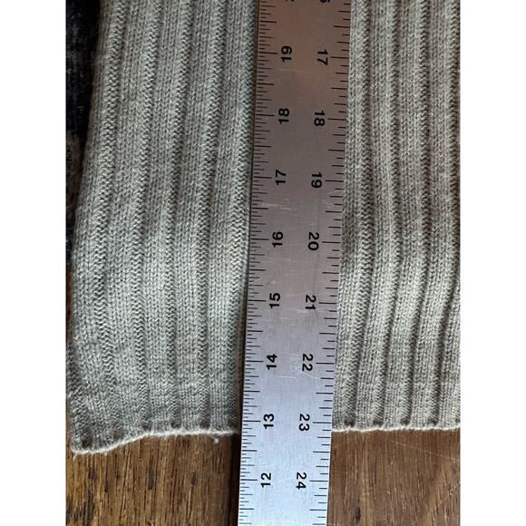 Vintage 90s Y2K Faded Glory Ribbed VNeck Sweater Missy XL(16-18) Gray Ivory Blue - Picture 5 of 5